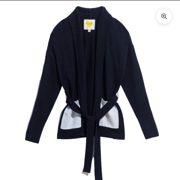 Kerri Rosenthal YVONNE SHAWL COLLAR POPCKET IN INDIGO - Picture 4 of 6